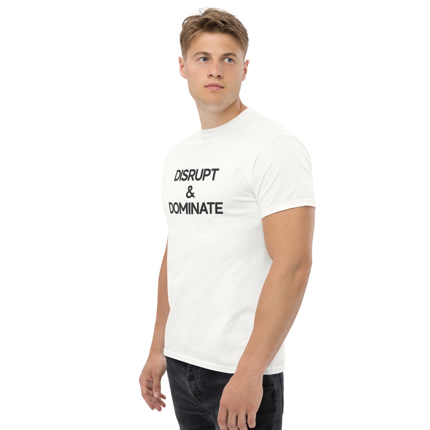 Disrupt & Dominate - Luxury Men's White T-Shirt