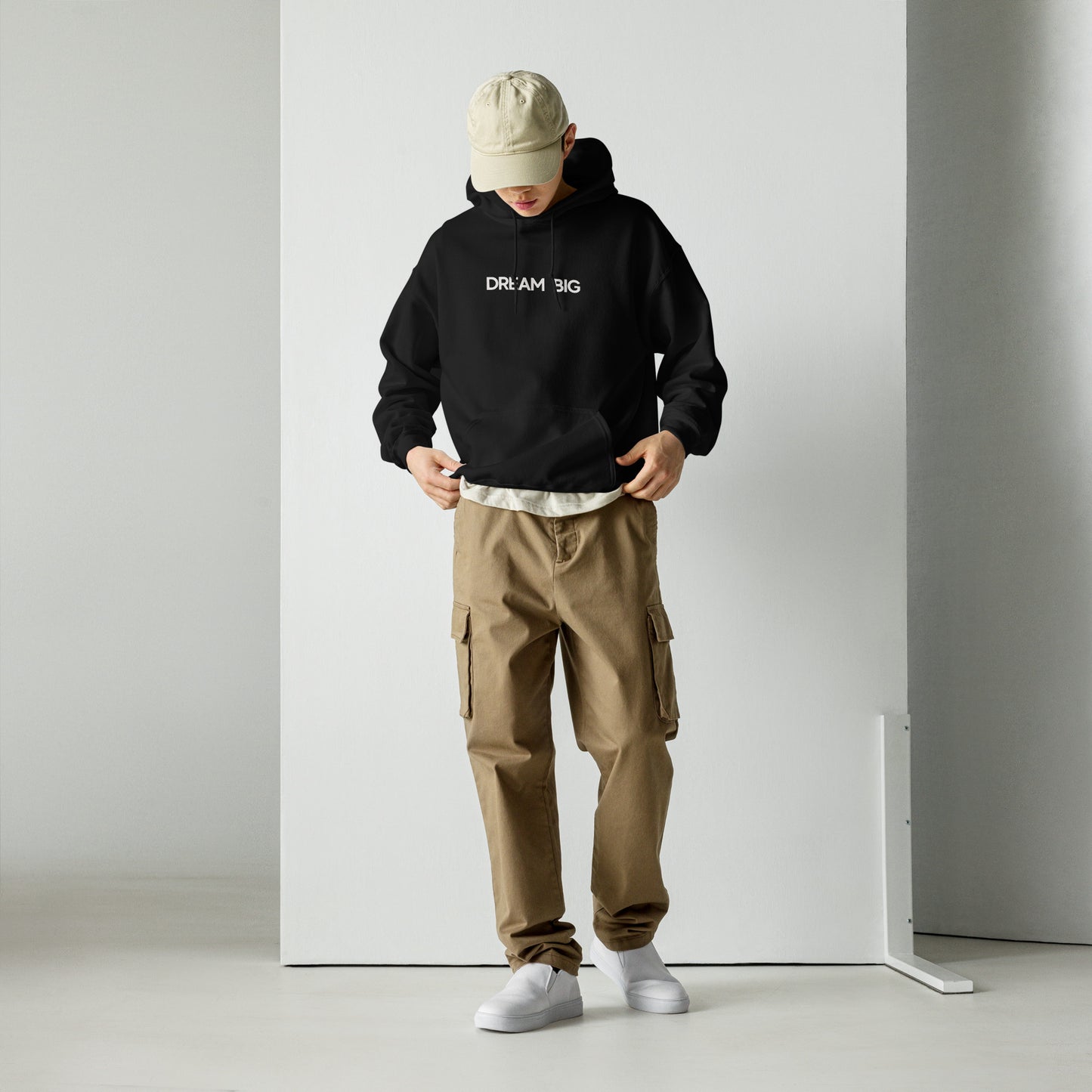 Dream Big - Luxury Men's Black Hoodie