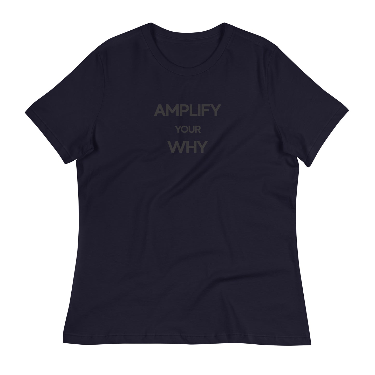 Amplify Your Why - Stealth - Luxury Women's Black T-Shirt