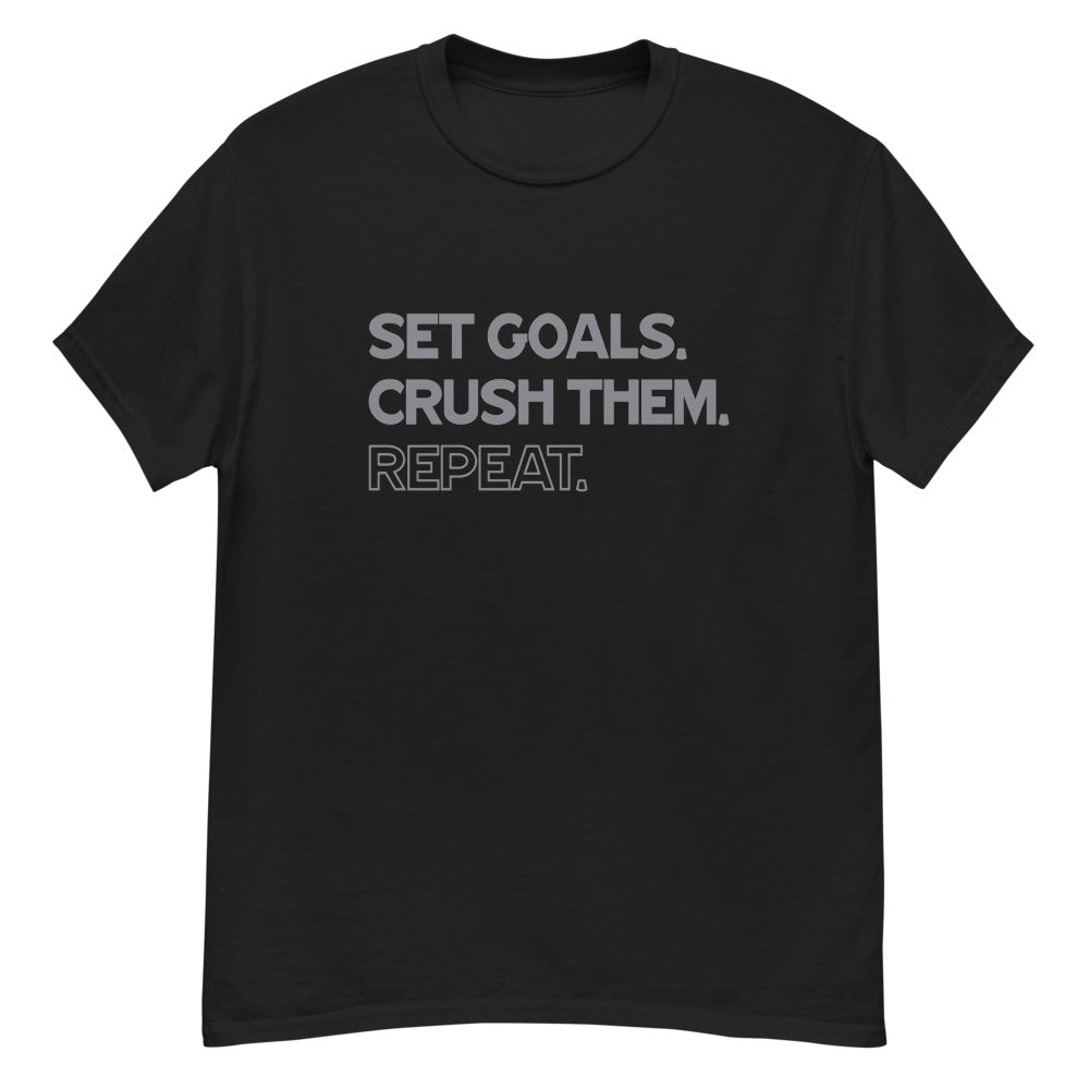 Z - Set Goals. Crush Them. Repeat. - Men's Heavyweight Tee