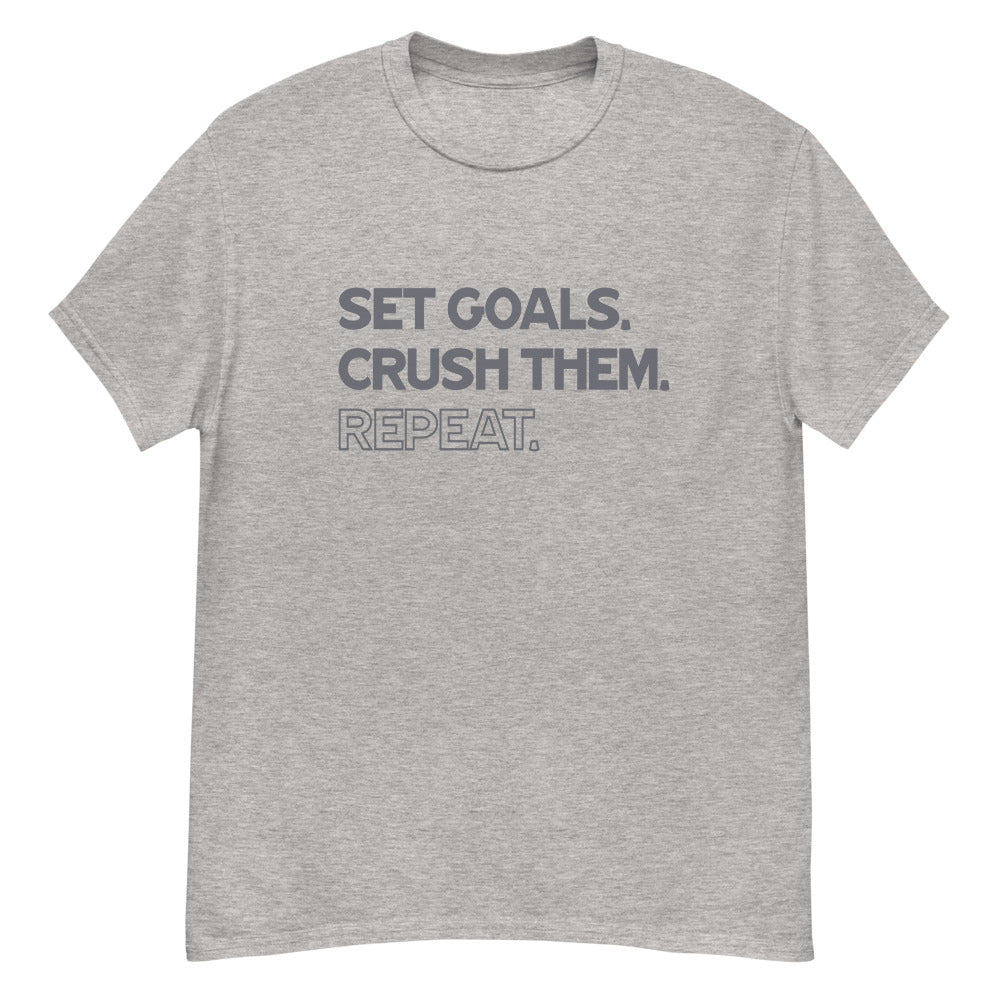 Z - Set Goals. Crush Them. Repeat. - Men's Heavyweight Tee