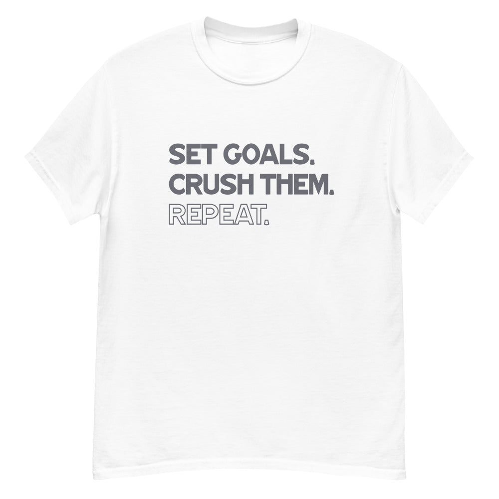 Z - Set Goals. Crush Them. Repeat. - Men's Heavyweight Tee