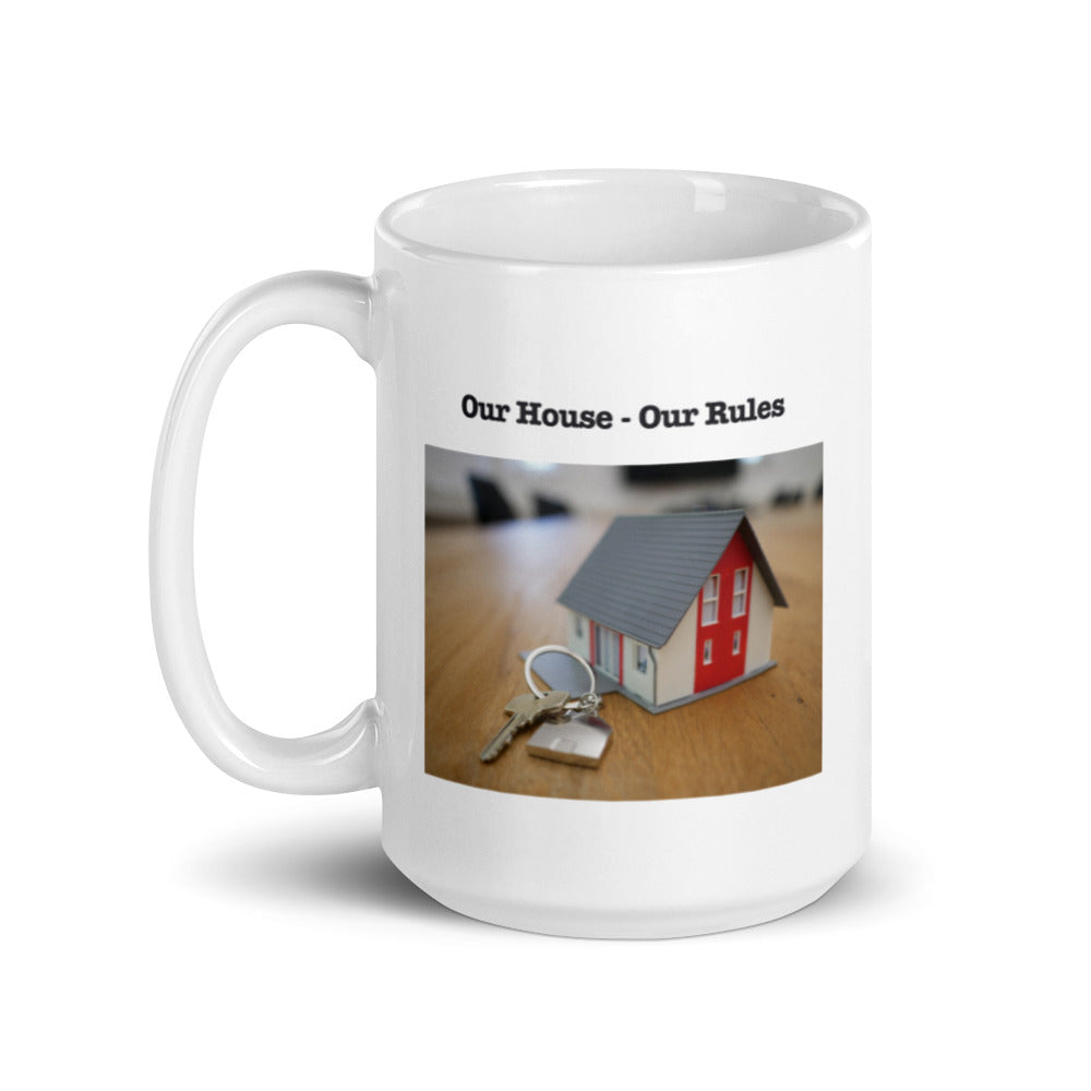 New Home - Our Rules - White Glossy Mug