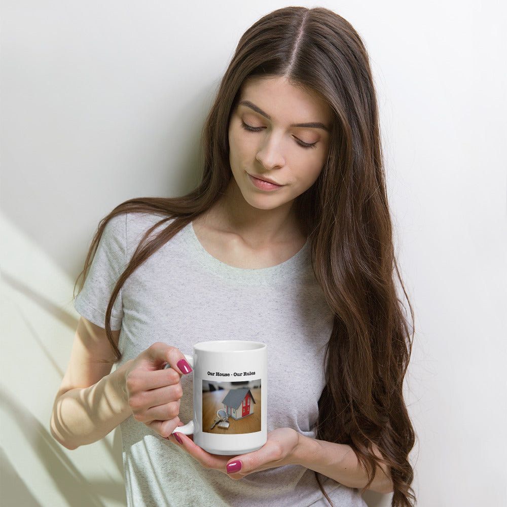 New Home - Our Rules - White Glossy Mug