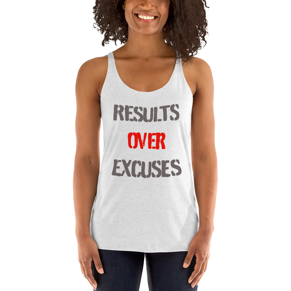 Results Over Excuses - Women's Racerback Tank