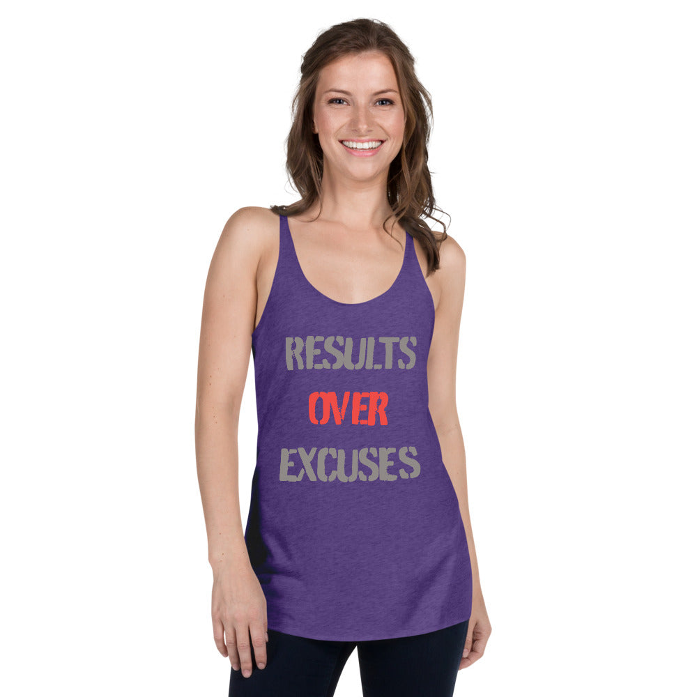 Results Over Excuses - Women's Racerback Tank