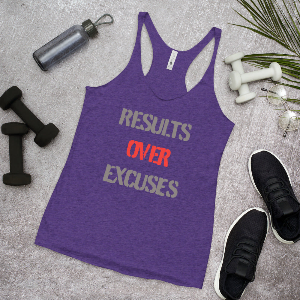 Results Over Excuses - Women's Racerback Tank