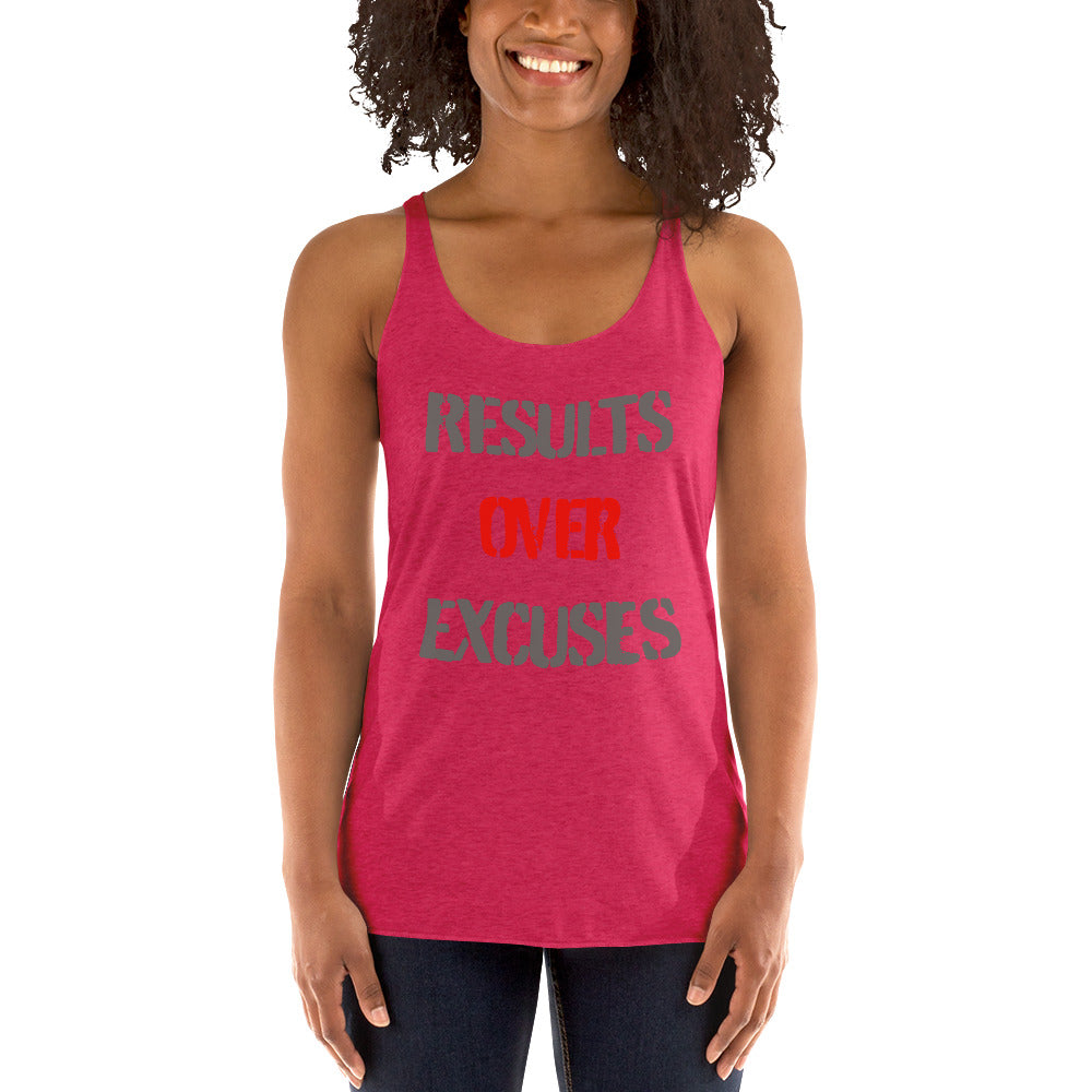 Results Over Excuses - Women's Racerback Tank