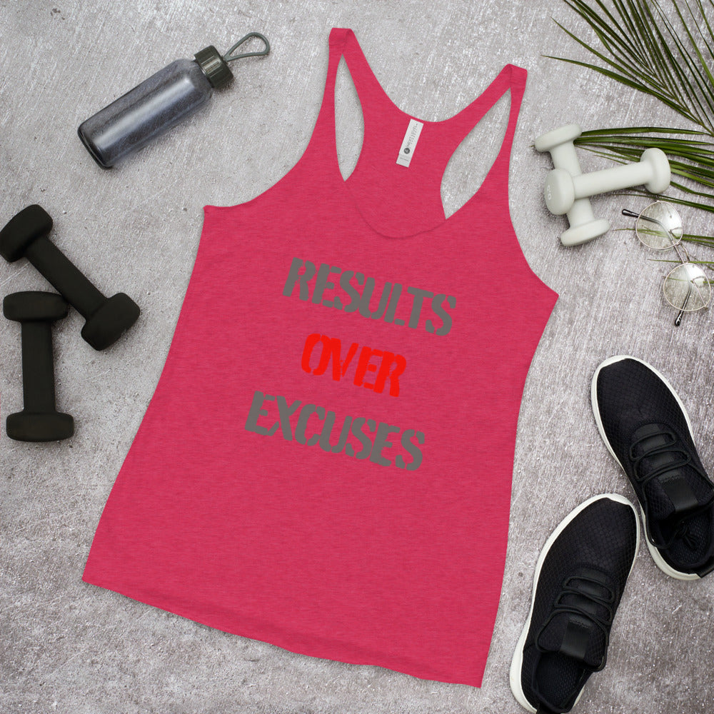 Results Over Excuses - Women's Racerback Tank