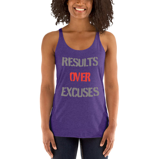 Results Over Excuses - Women's Racerback Tank